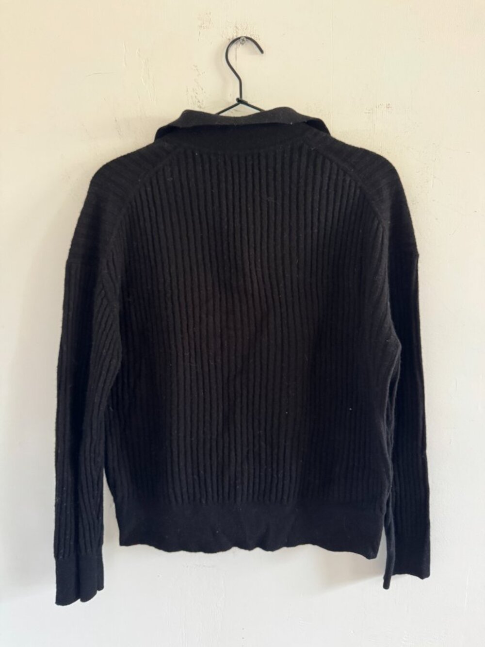 Nili Lotan Black 100% Lambswool Ramona Polo Sweater S - Picture 4 of 4